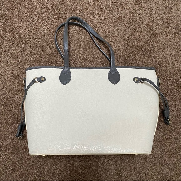 Tru Trussardi Grey/ Cream Tote Bag - Picture 2 of 16
